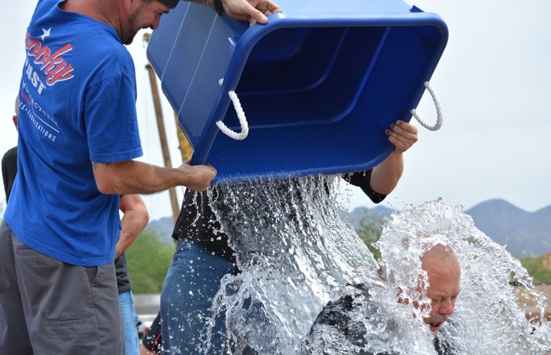 Bob Parsons Accepts Ice Bucket Challenge_Staff Pour