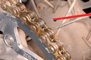3. Service drive chains and  belts.