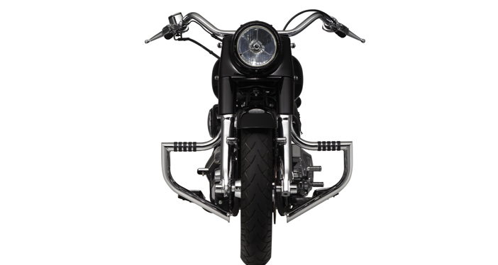 FRONT VIEW OF MAGNUMBAR® ON BIKE