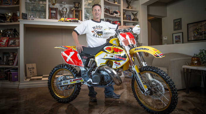 Retired motocross racer Rodney Smith at his home in Antioch, Calif.