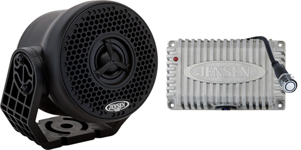 4-Channel audio amplifier, 3-inch two-way speakers