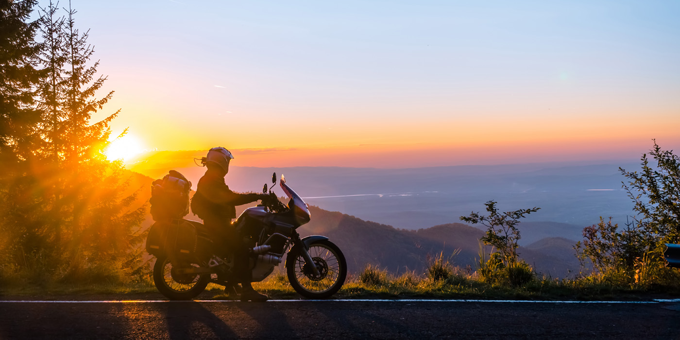 adventure motorcycle, rider